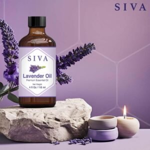 SIVA Lavender Essential Oil – 4 Fl Oz – Natura...
