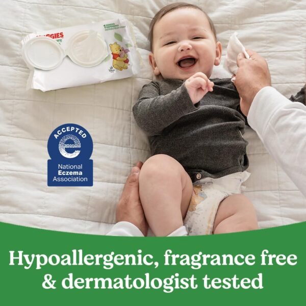 Huggies Natural Care Sensitive Baby Wipes, Unscented, Hypoallergenic, 99% Purified Water, 12 Flip-Top Packs (768 Wipes Total), Packaging May Vary - Image 3