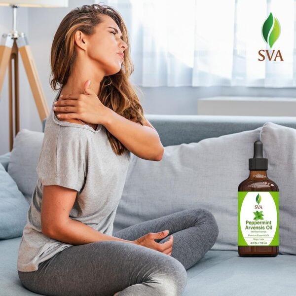 SVA Peppermint Essential Oil – 4 Fl Oz – 100% Natural Peppermint Oil - for Diffuser, Hair Care, Face, Skin Care, Aromatherapy, Scalp and Body Massage, Soap and Candle Making - with Dropper - Image 6