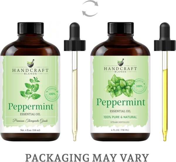 Handcraft Blends Peppermint Essential Oil - Huge 4 Fl Oz - 100% Pure and Natural - Premium Grade Essential Oil for Diffuser and Aromatherapy, and DIY Soap Making - Image 2