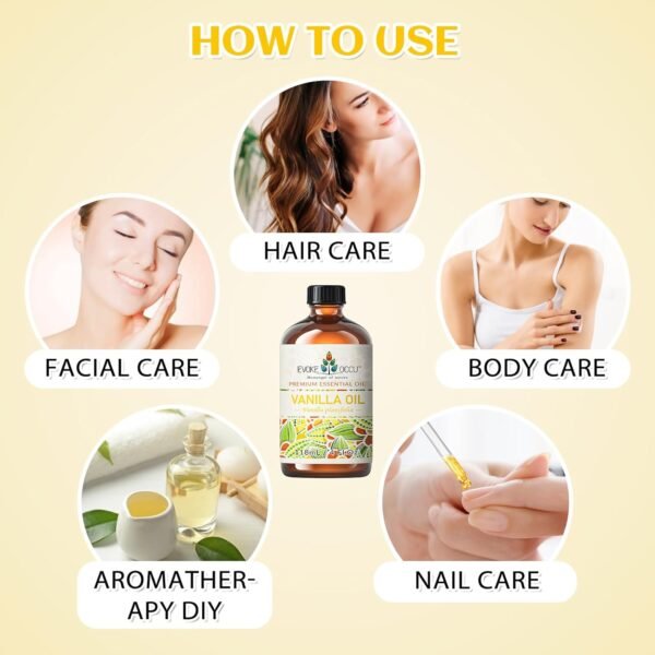 EVOKE OCCU Vanilla Essential Oil for Relaxation in The Home Office Living Room, Add to Diffuser Candle Soap - 4 Fl Oz - Image 6