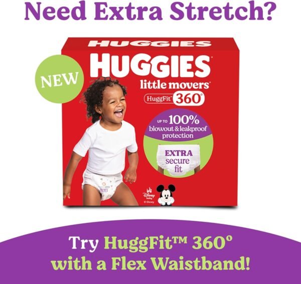 Huggies Size 5 Diapers, Little Movers Baby Diapers, Size 5 (27+ lbs), 132 Count (2 Packs of 66), Packaging May Vary - Image 6
