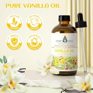 EVOKE OCCU Vanilla Essential Oil for Relaxation in The Home Office Living Room, Add to Diffuser Candle Soap – 4 Fl Oz