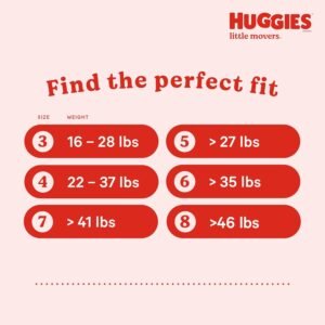 Huggies Size 5 Diapers, Little Movers Baby Diapers, ...