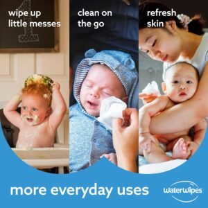 WaterWipes Plastic-Free Original Baby Wipes, 99.9% W...