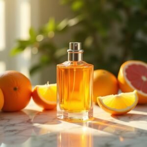 Citrus Sunrise a luxurious perfume bottle