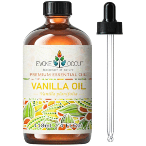 EVOKE OCCU Vanilla Essential Oil for Relaxation in The Home Office Living Room, Add to Diffuser Candle Soap – 4 Fl Oz
