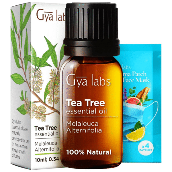 Gya Labs Australian Tea Tree Essential Oil for Skin - 0.34 Fl Oz - 100% Pure Natural Melaleuca Tea Tree Oil for Hair, Face, & Toenail, Piercings Scalp & Candle Making Scent