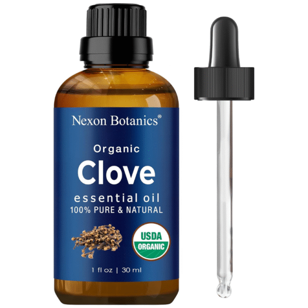 Organic Clove Essential Oil 30 ml - Pure, Natural, Undiluted for Toothache, Sore Muscles, Skin & Hair Care - Soothing Clove Bud Essential Oil - Nexon Botanics