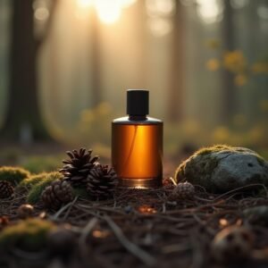 Woody Whisper a luxurious perfume bottle