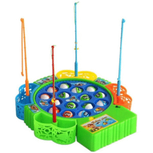 Fishing Game Toy with Single Layer Rotating Board